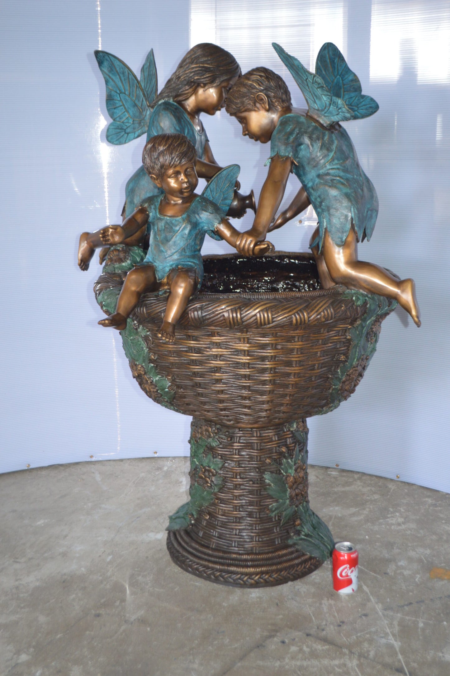 Three Ferries on Fountain Bronze Statue -  Size: 41"L x 38"W x 55"H.