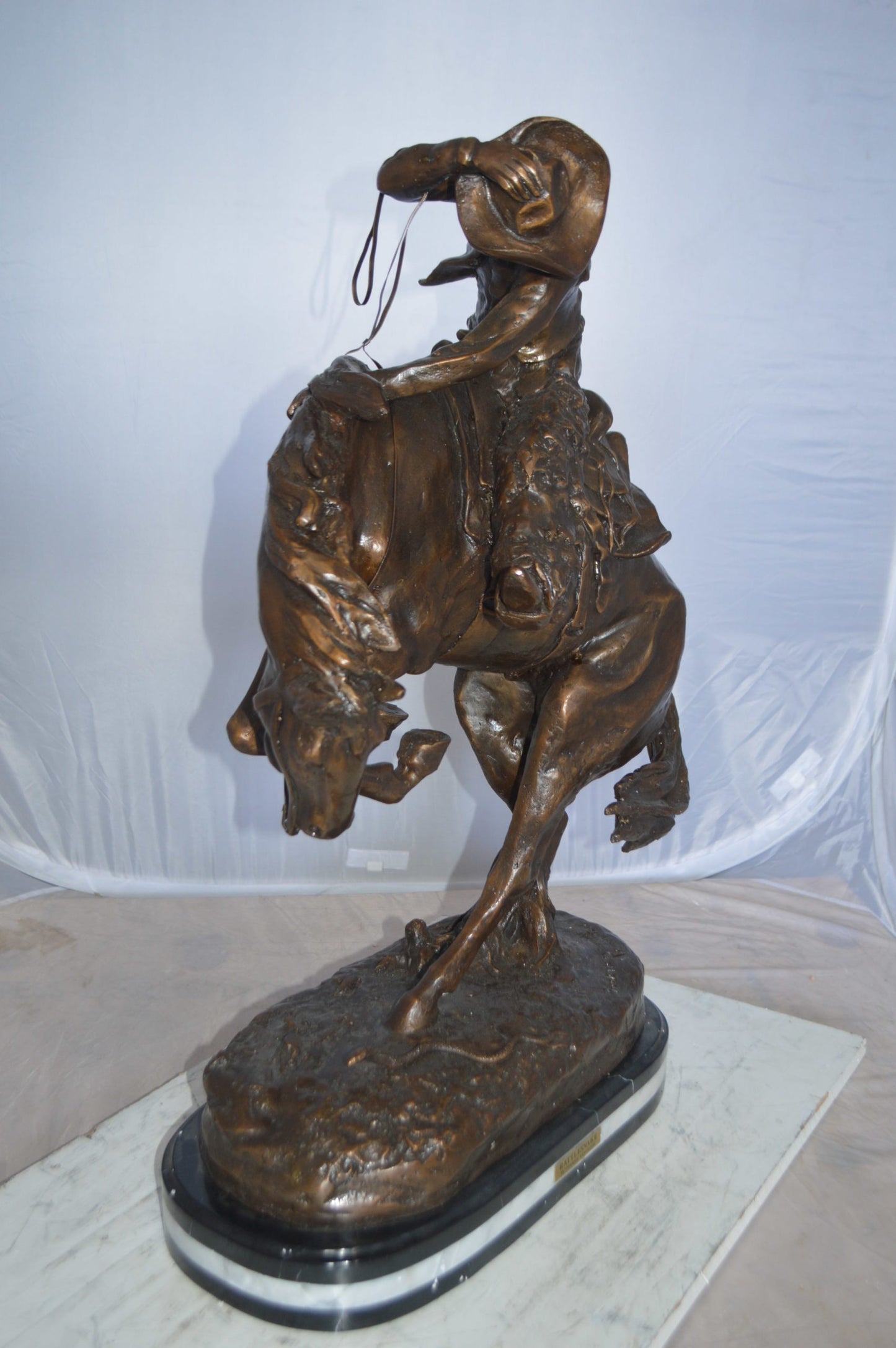 Jumbo Rattle Snake by Remington Bronze Statue - Size: 21"L x 11"W x 32"H.