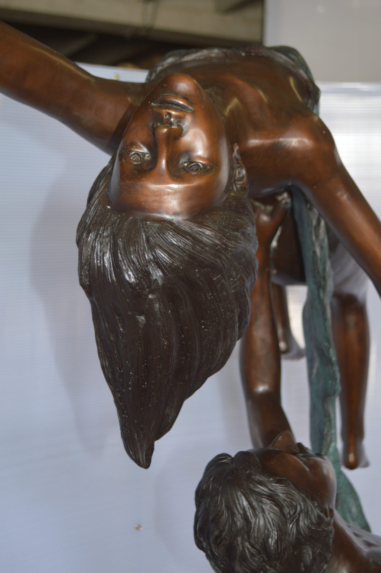 Ballet Man raising Lady Bronze Statue - Size: 54"L x 33"W x 69"H.