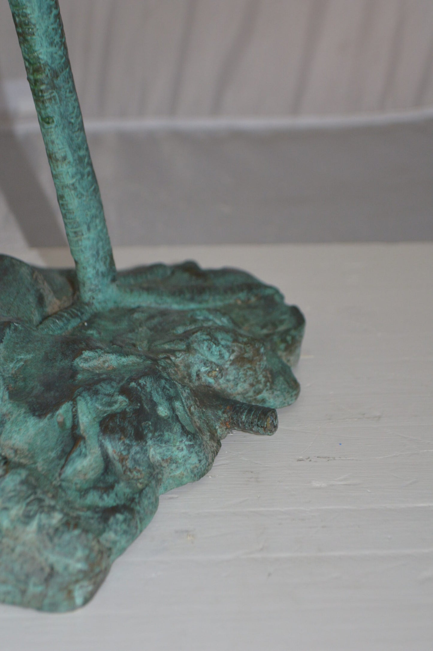 Heron Fountain Bronze Statue - Size: 14"L x 24"W x 26"H.