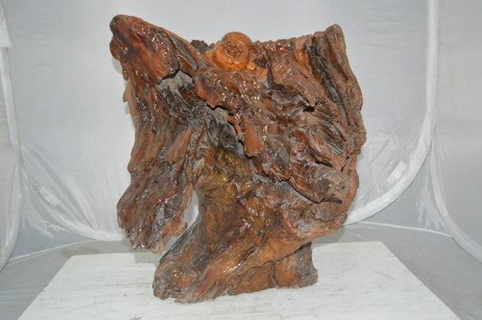 Wood Carved Buddha CC5 -  Size: 27"L x 24"W x 24"H.