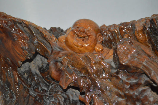 Wood Carved Buddha CC5 - Size: 27"L x 24"W x 24"H.