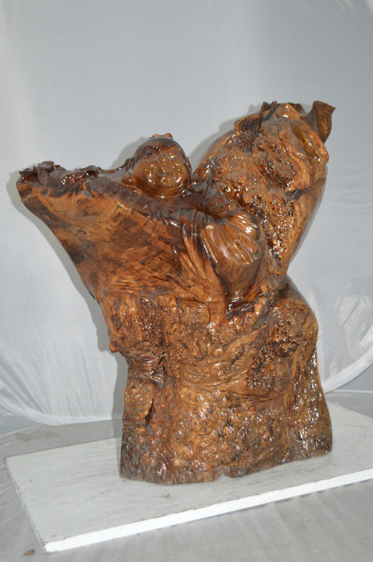 Wood Carved Buddha CC6 - Size: 26"L x 20"W x 29"H.