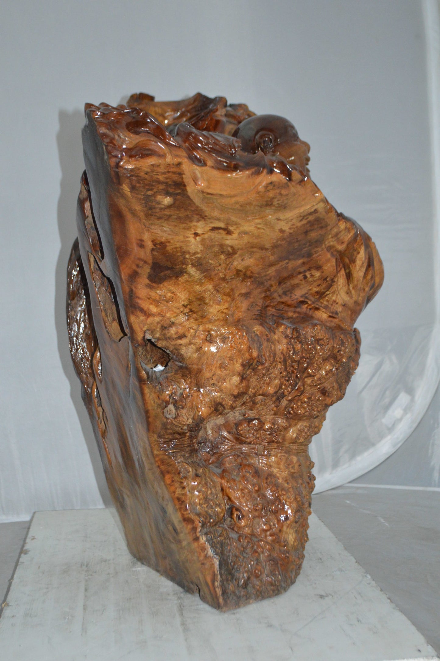 Wood Carved Buddha CC6 - Size: 26"L x 20"W x 29"H.