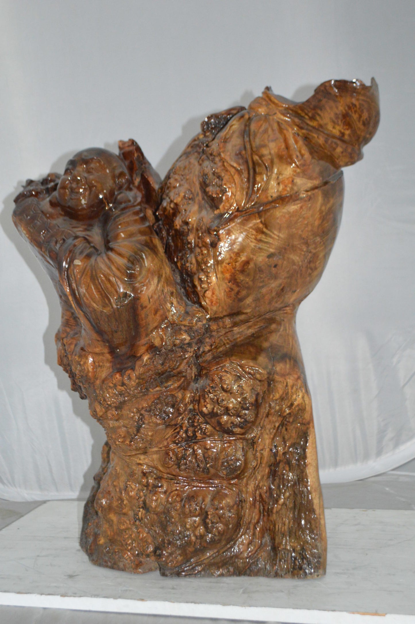 Wood Carved Buddha CC6 - Size: 26"L x 20"W x 29"H.