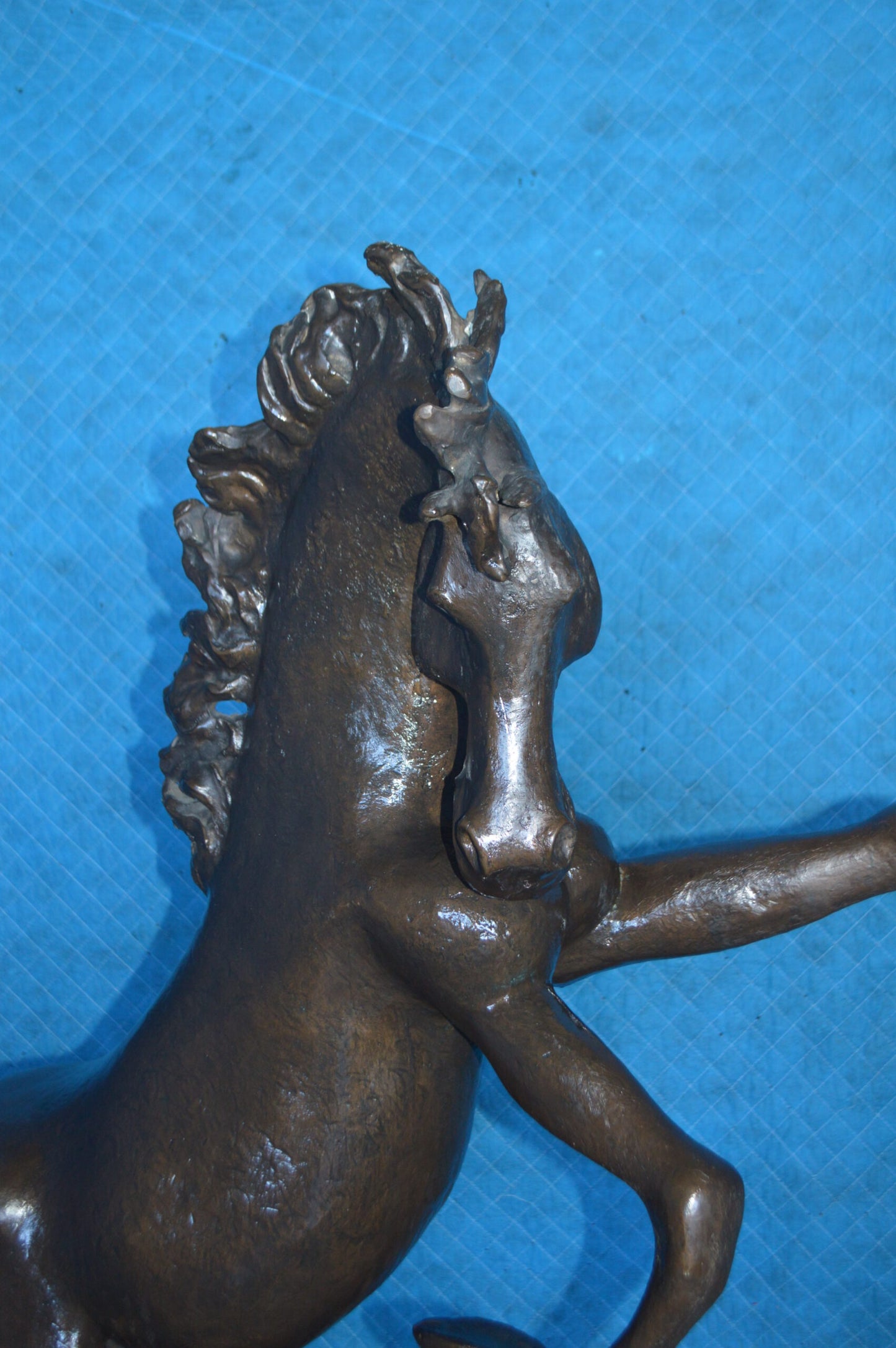 Original 6 of 8 Horse Statue by Attilio de Luca - Size: 74"L x 19"W x 45"H.