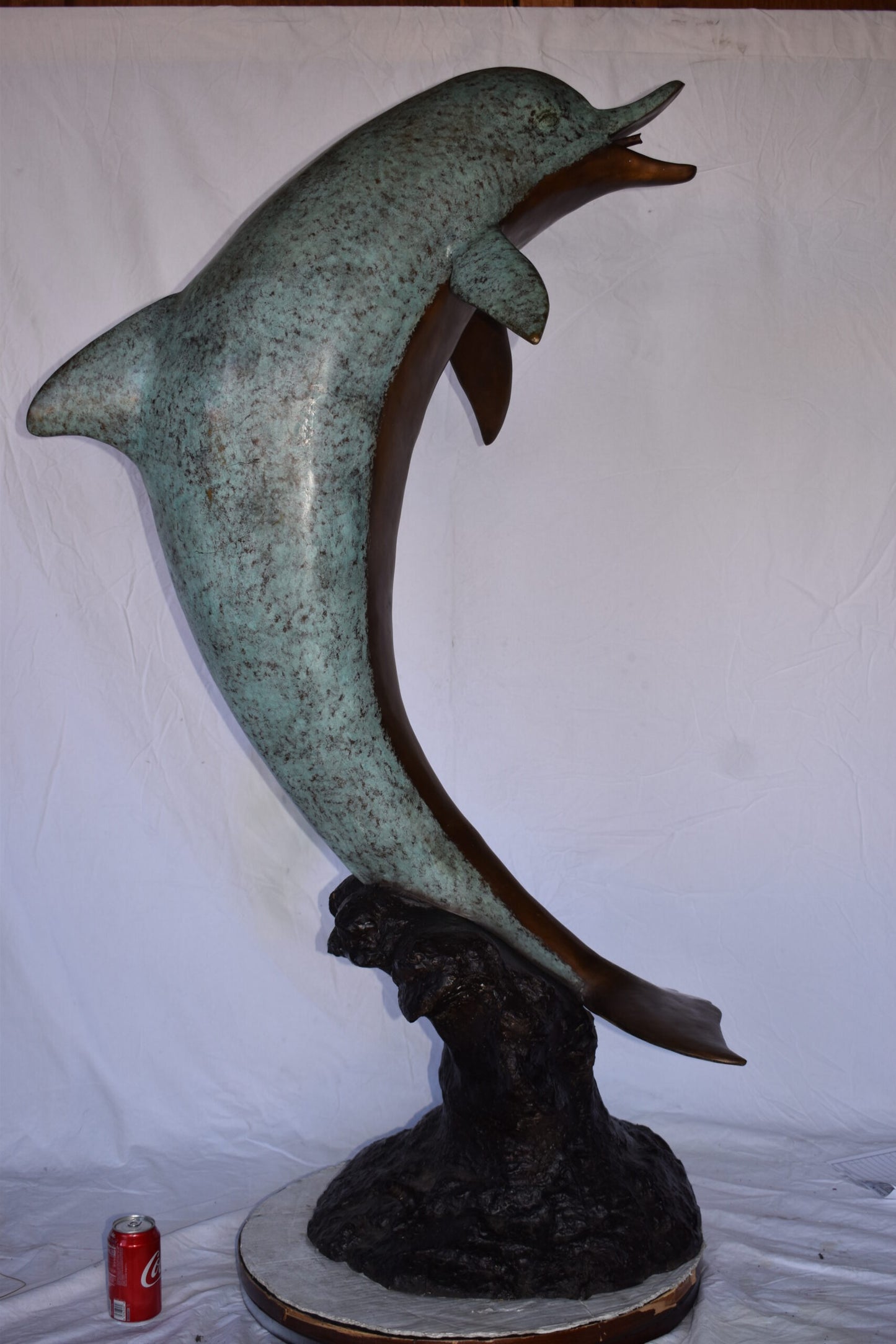 Dolphin Jumping of The Water Bronze State Fountain Size: 23" x 33" x 60"H