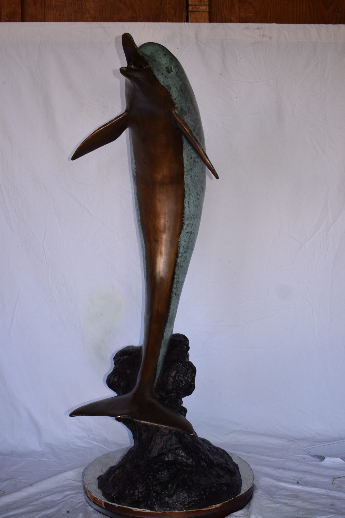 Dolphin Jumping of The Water Bronze State Fountain Size: 23" x 33" x 60"H