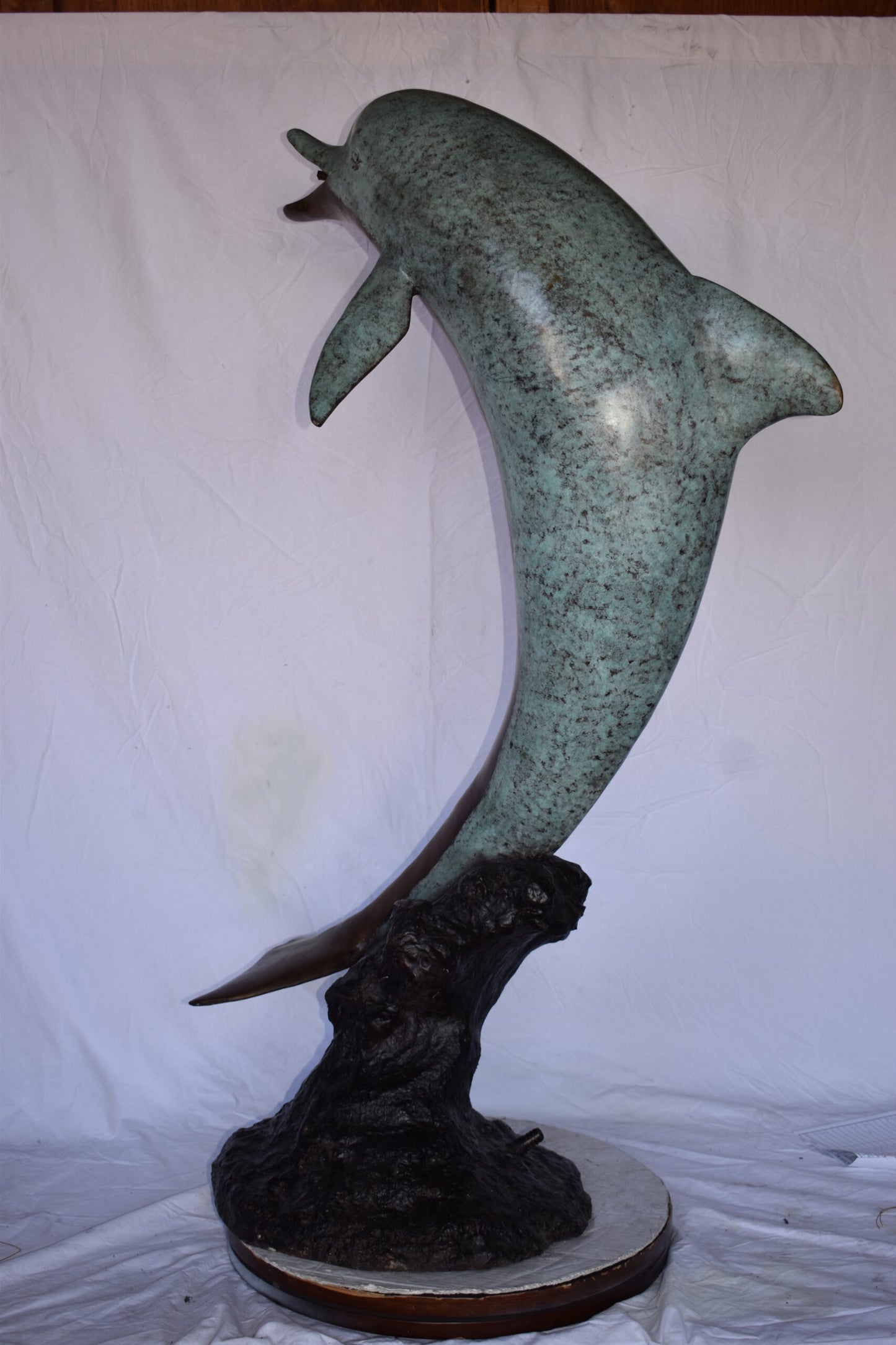 Dolphin Jumping of The Water Bronze State Fountain Size: 23" x 33" x 60"H