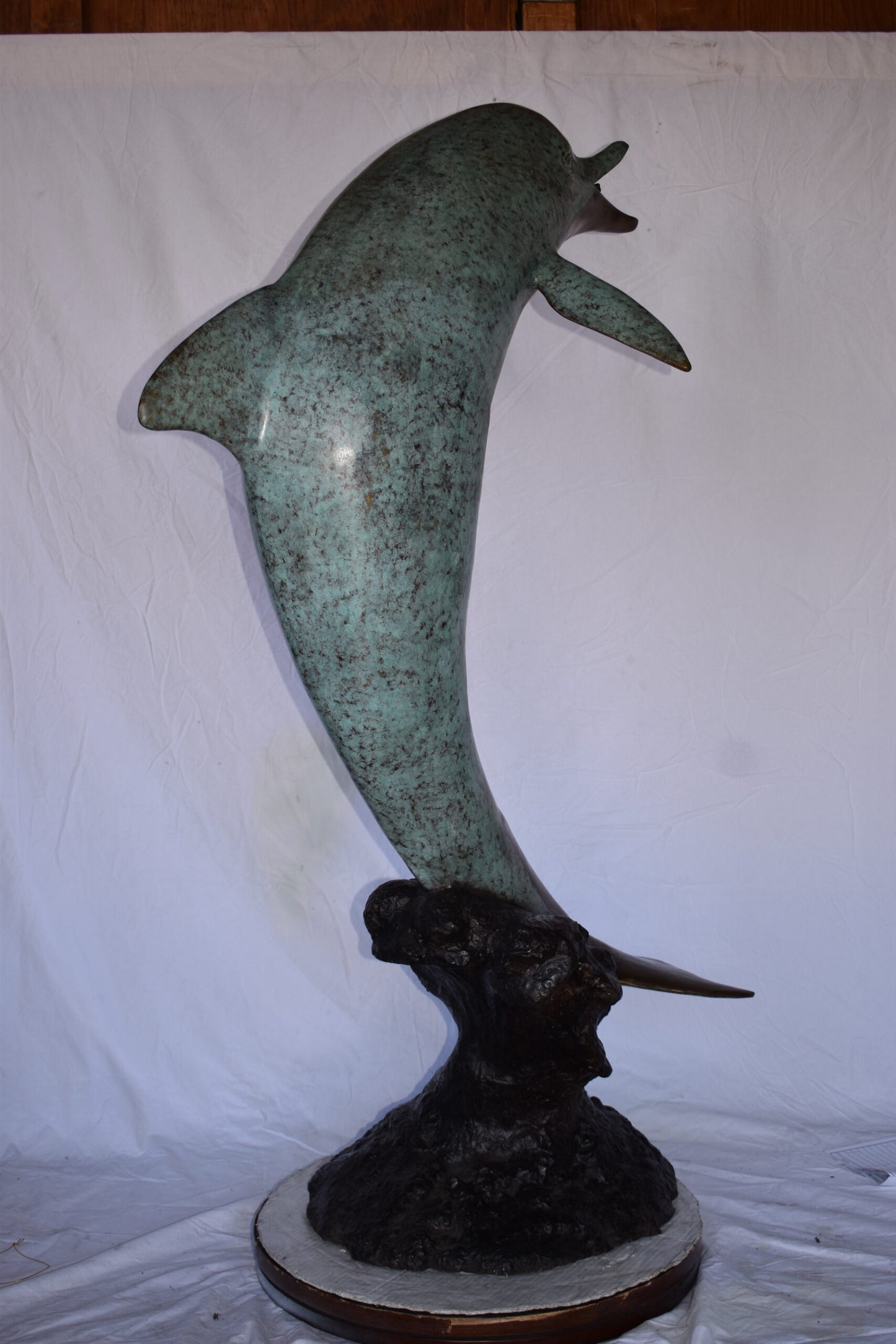 Dolphin Jumping of The Water Bronze State Fountain Size: 23" x 33" x 60"H