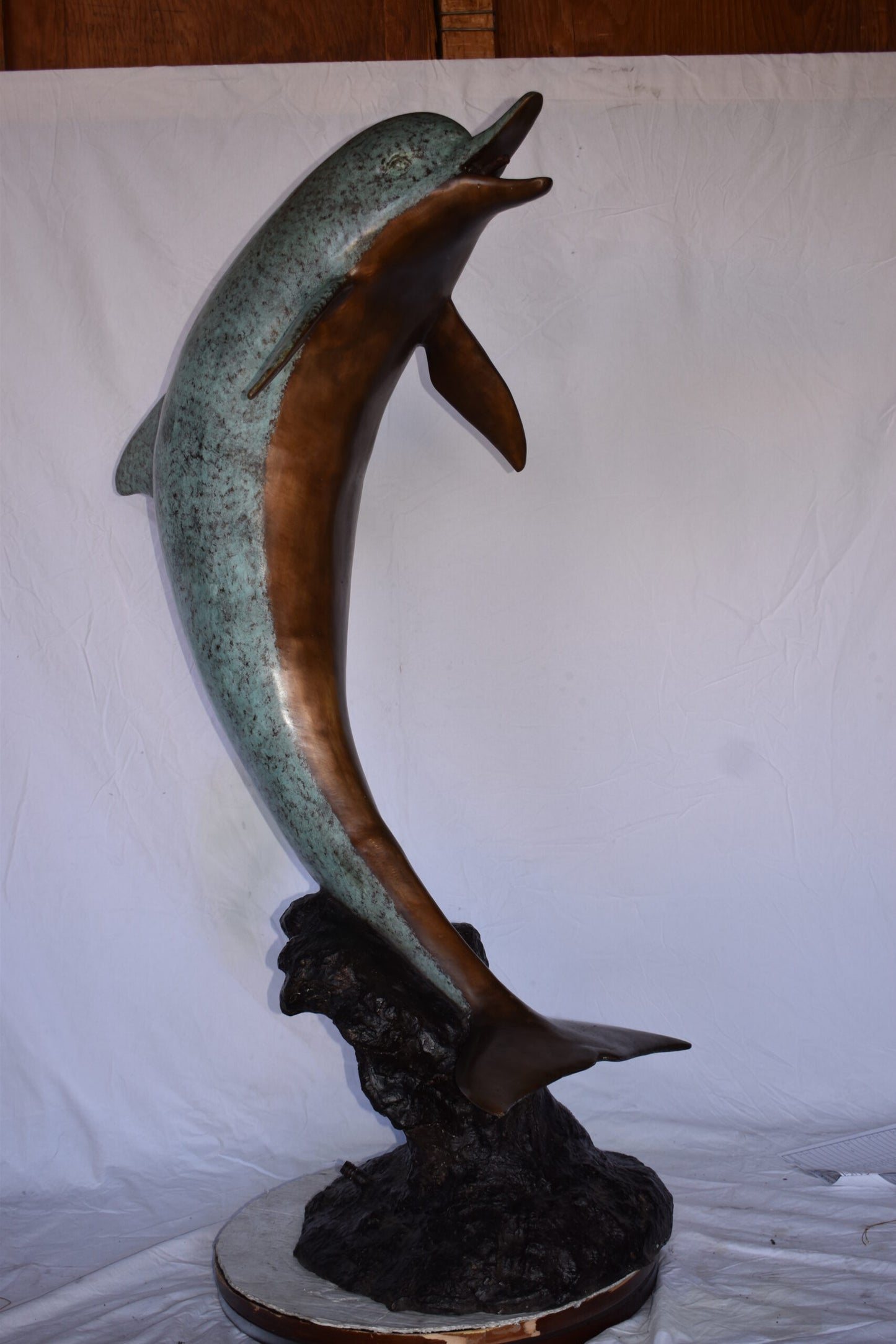 Dolphin Jumping of The Water Bronze State Fountain Size: 23" x 33" x 60"H