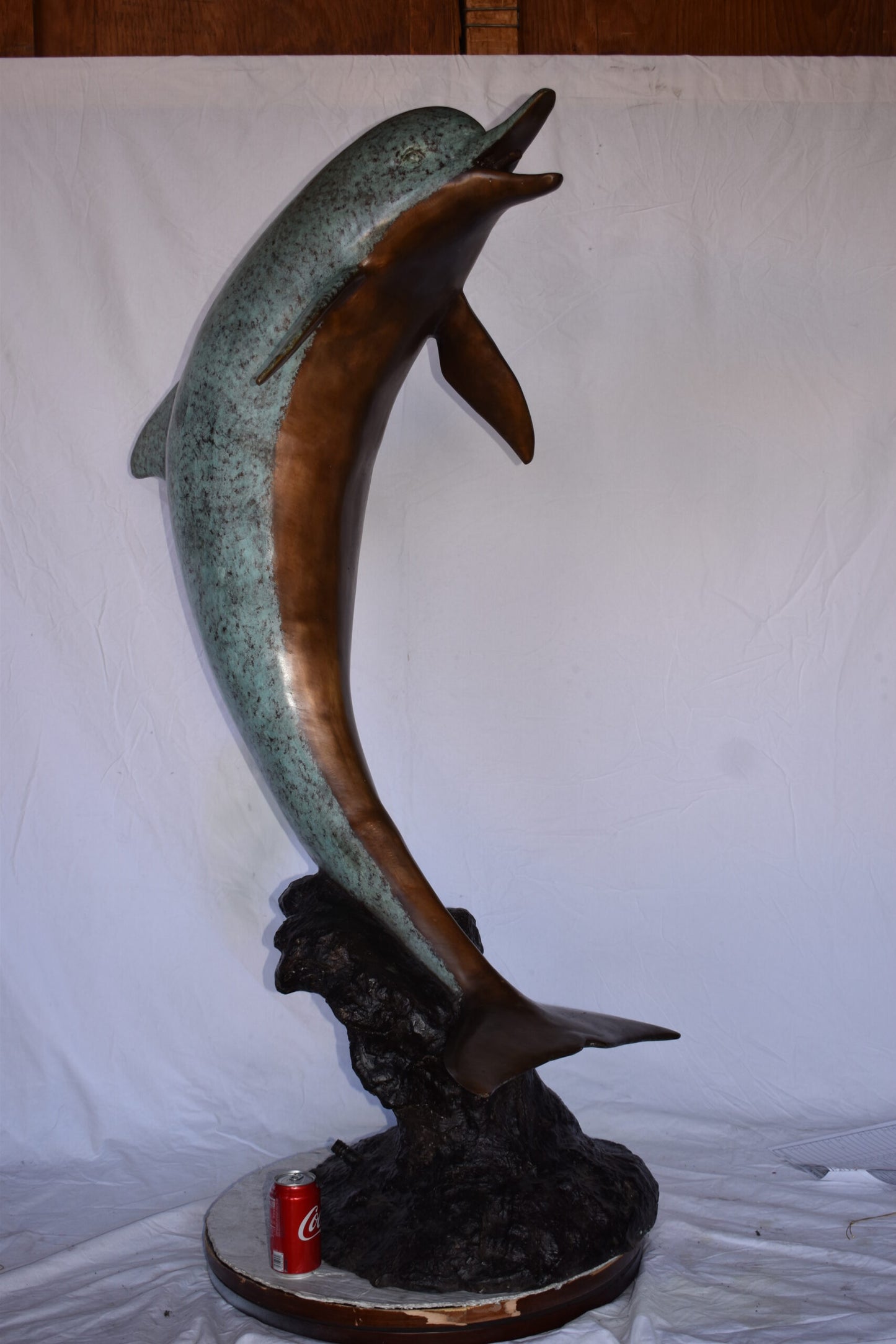 Dolphin Jumping of The Water Bronze State Fountain Size: 23" x 33" x 60"H