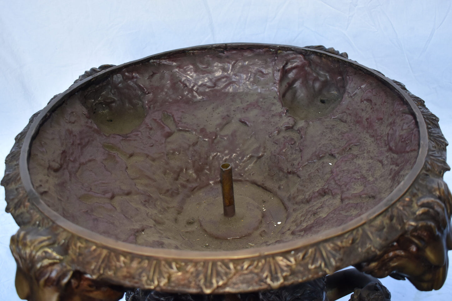 Four Cupids with Lion Heads Bronze Statue Fountain Size: 25" x 25" x 39"H