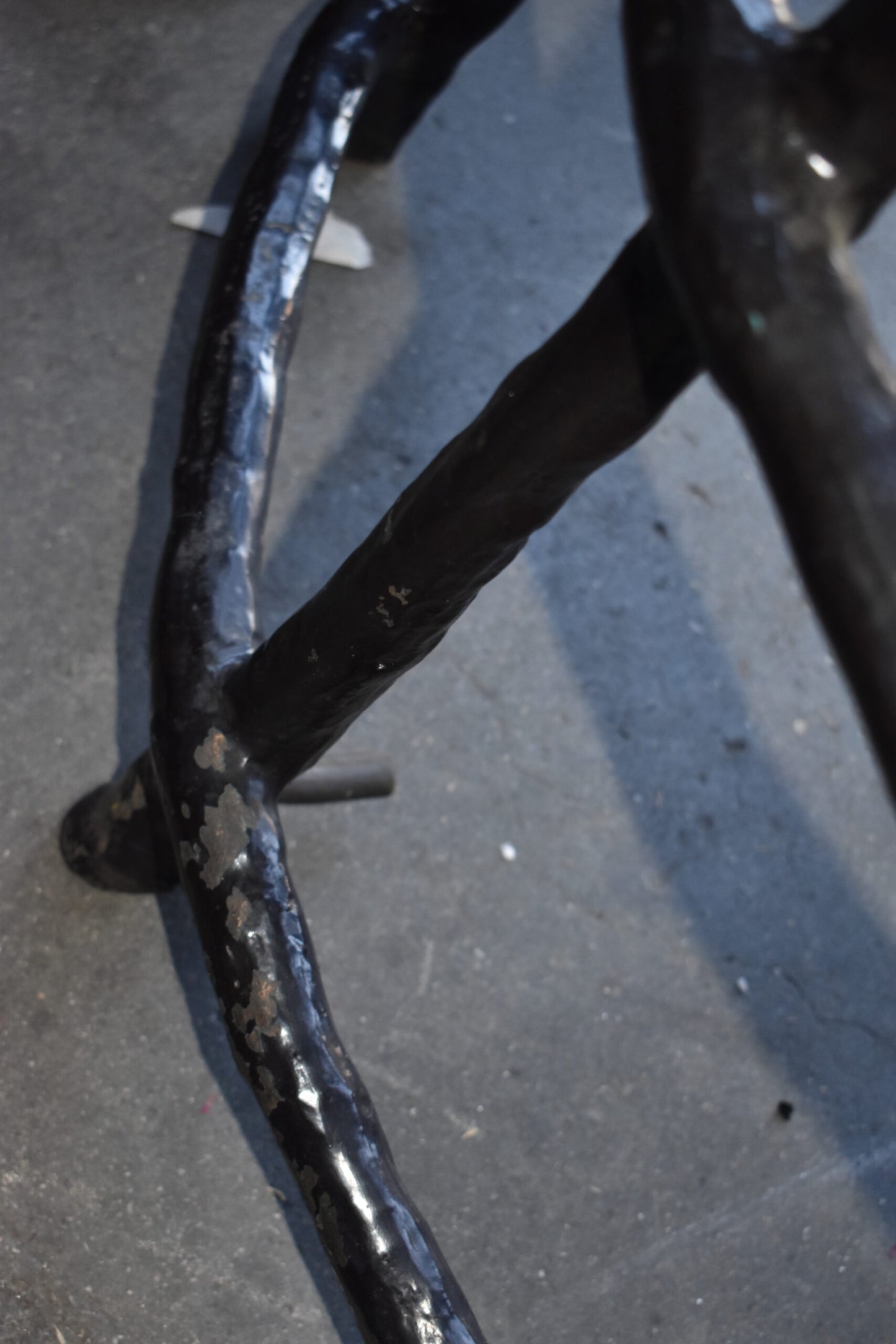 Two Dolphins Swimming Bronze Statue - slight paint damage 46"x 23" x 36"H