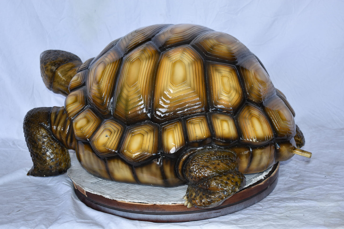Giant Tortoise Turtle Fountain Light Brown Finish Bronze Statue 24"x 38" x 16"H