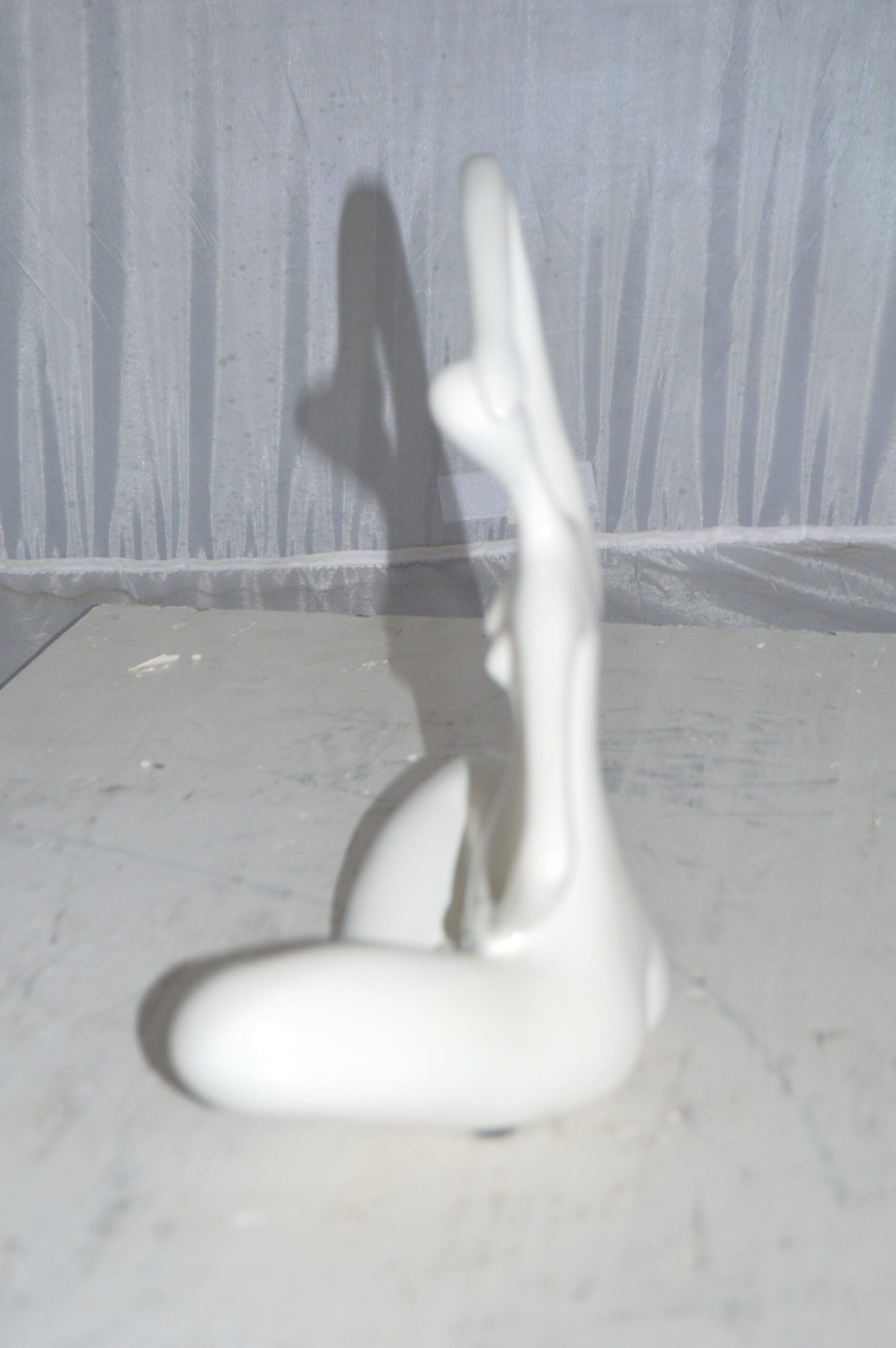 Modern Art Ballet Dancer Sitting White Resin Statue - Size: 9"L x 5"W x 11"H.