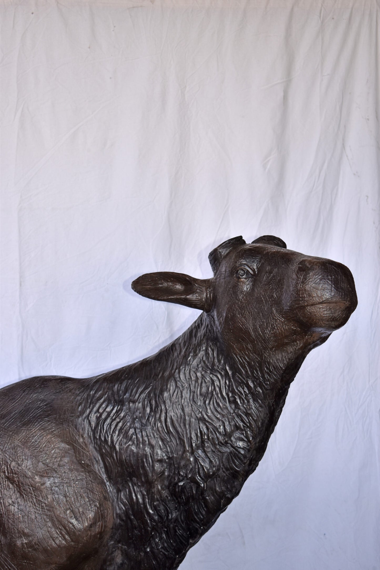 Lifesize And Incredibly Detailed Reindeer Bronze Statue Size: 75" x 50" x 85"H