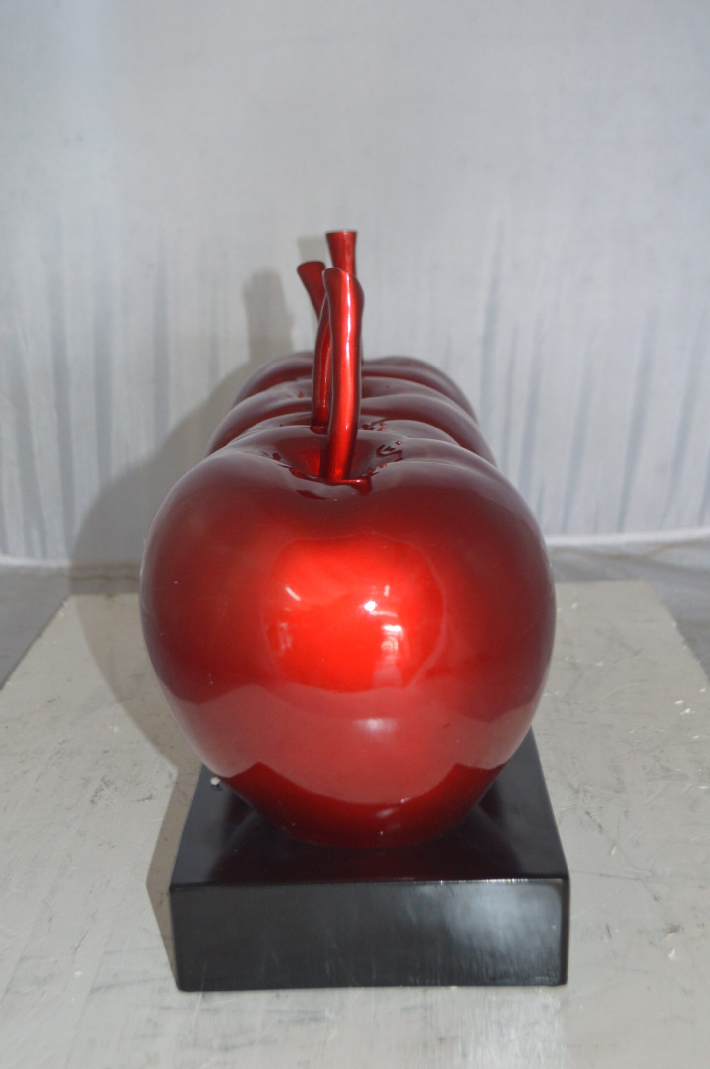 Modern Art Red Apples Resin Statue - Size: 22"L x 8"W x 13"H.
