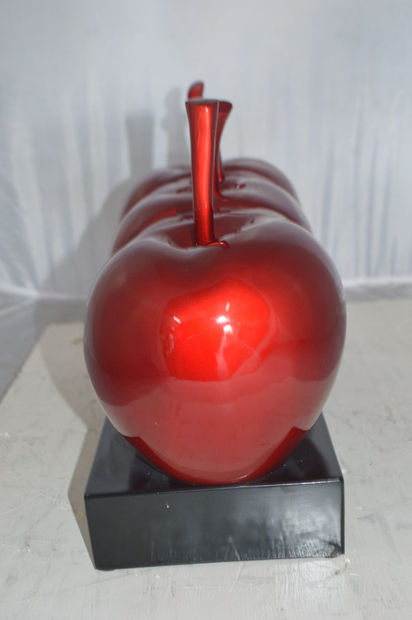 Modern Art Red Apples Resin Statue - Size: 22"L x 8"W x 13"H.