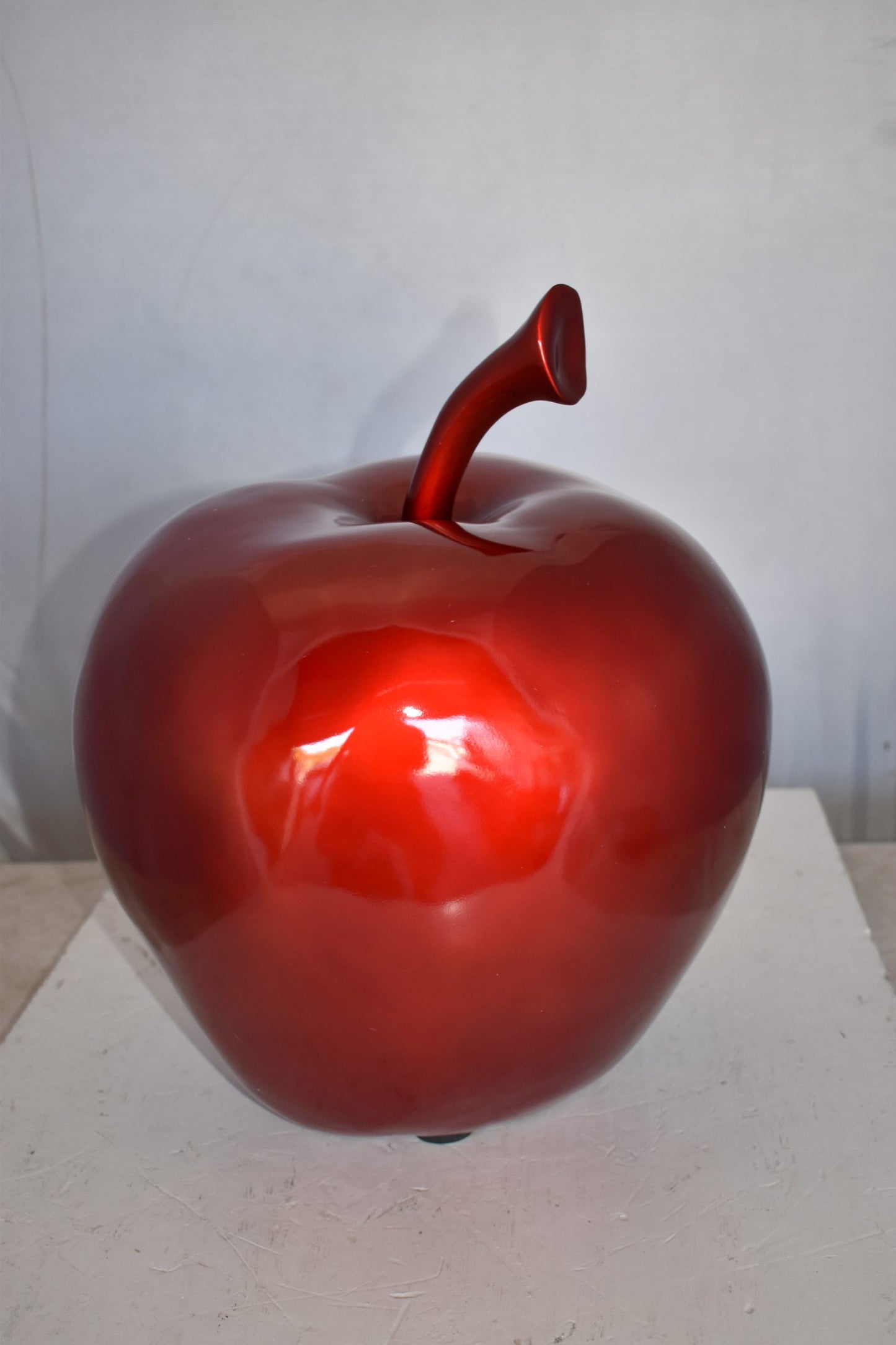 Big Red Apple Made of Resin Statue Size: 15" x 15" x 17"H