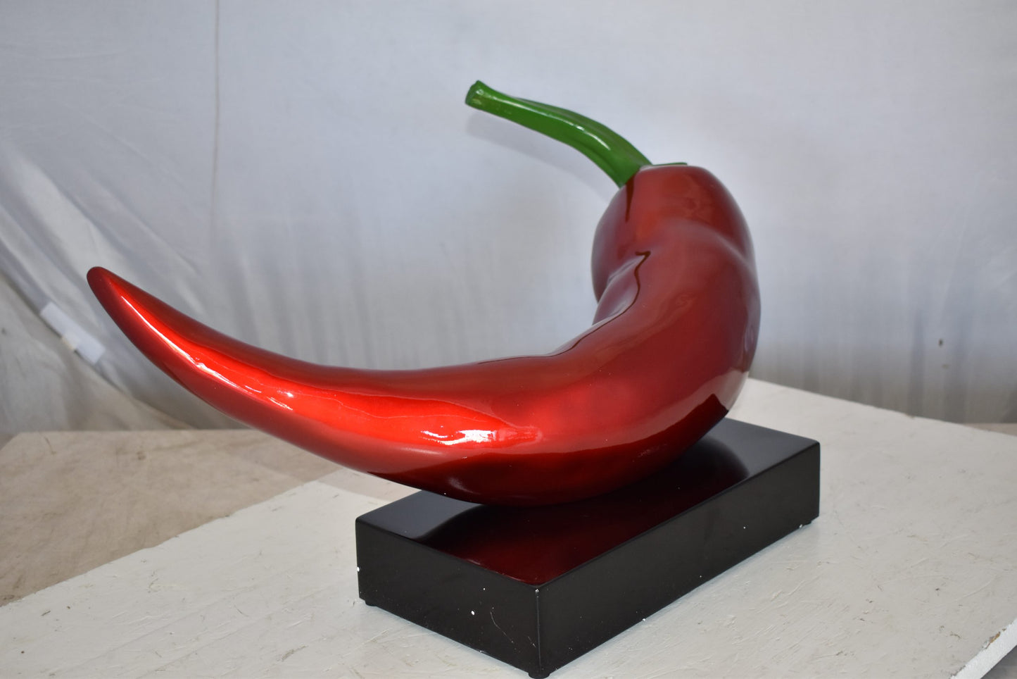 Big Red Chili Pepper Made of Resin Statue Size: 20" x 13" x 11"H