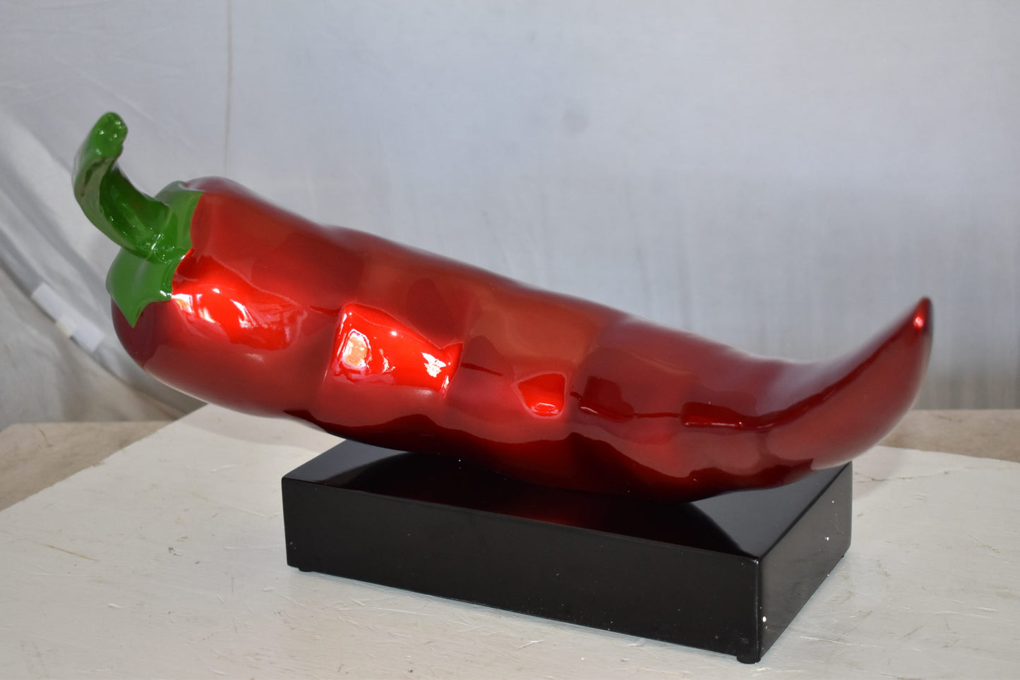 Big Red Chili Pepper Made of Resin Statue Size: 20" x 13" x 11"H