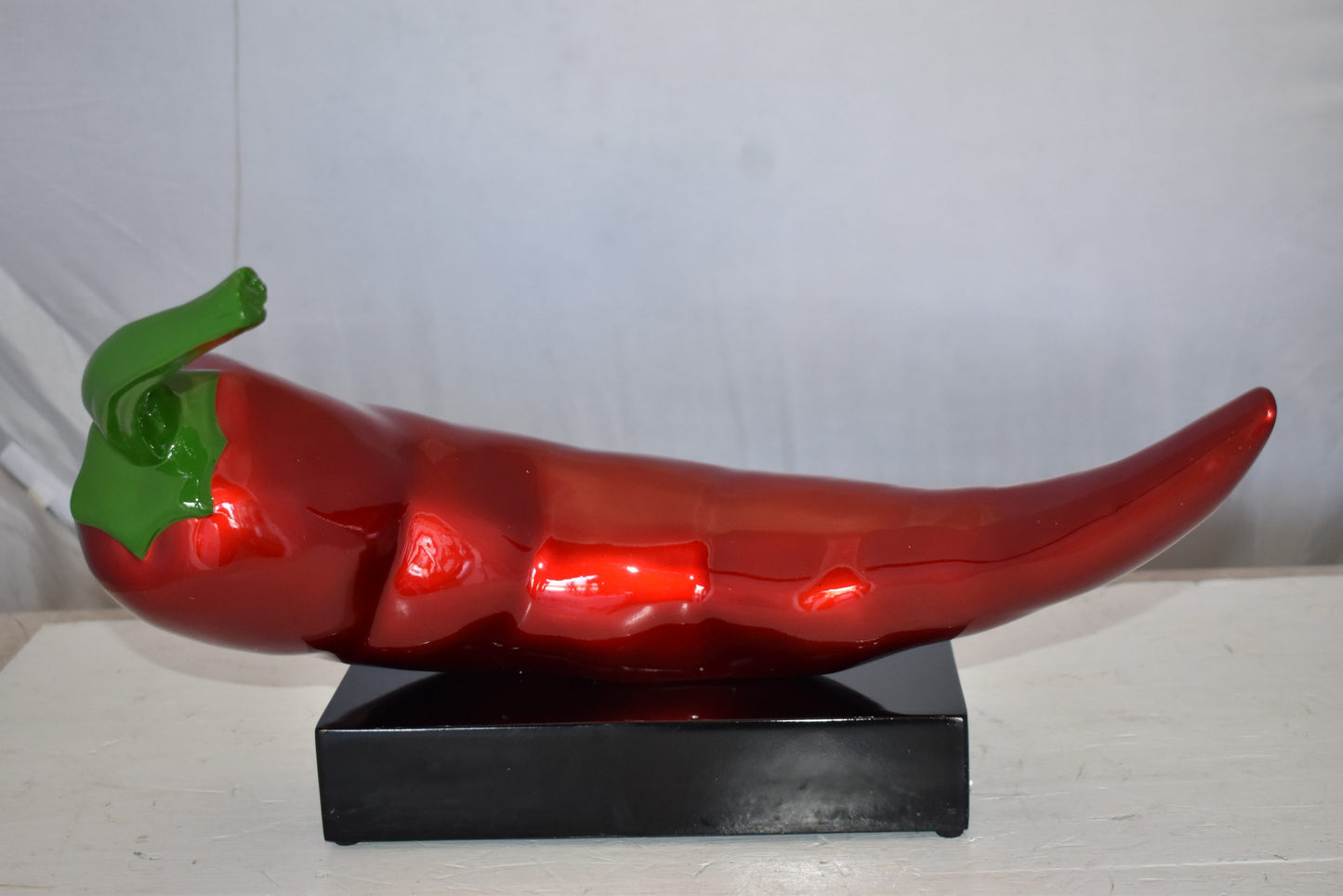 Big Red Chili Pepper Made of Resin Statue Size: 20" x 13" x 11"H
