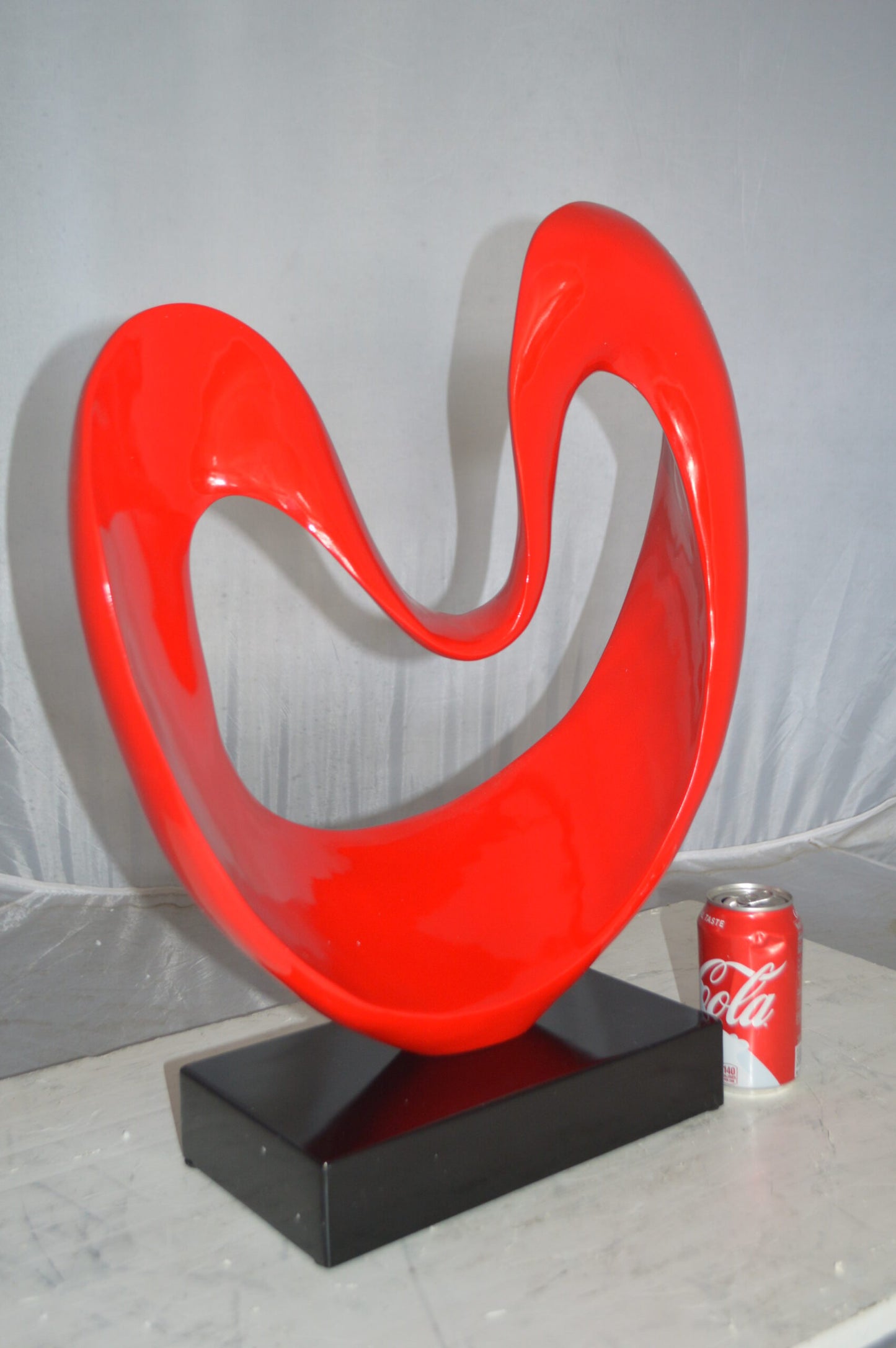 Modern Art Red Love Statue Made of Resin - Size: 19"L x 6"W x 22"H.