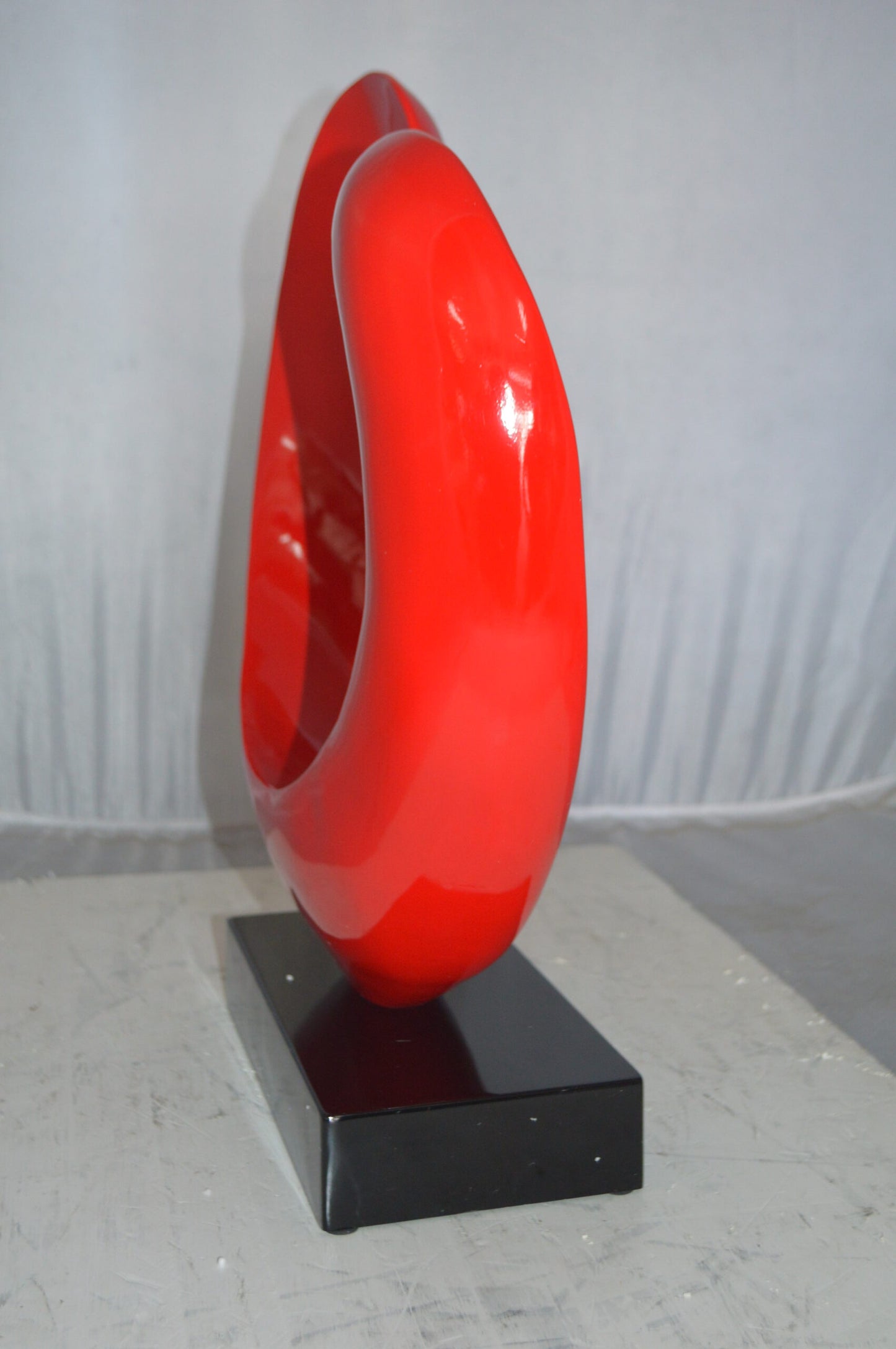 Modern Art Red Love Statue Made of Resin - Size: 19"L x 6"W x 22"H.