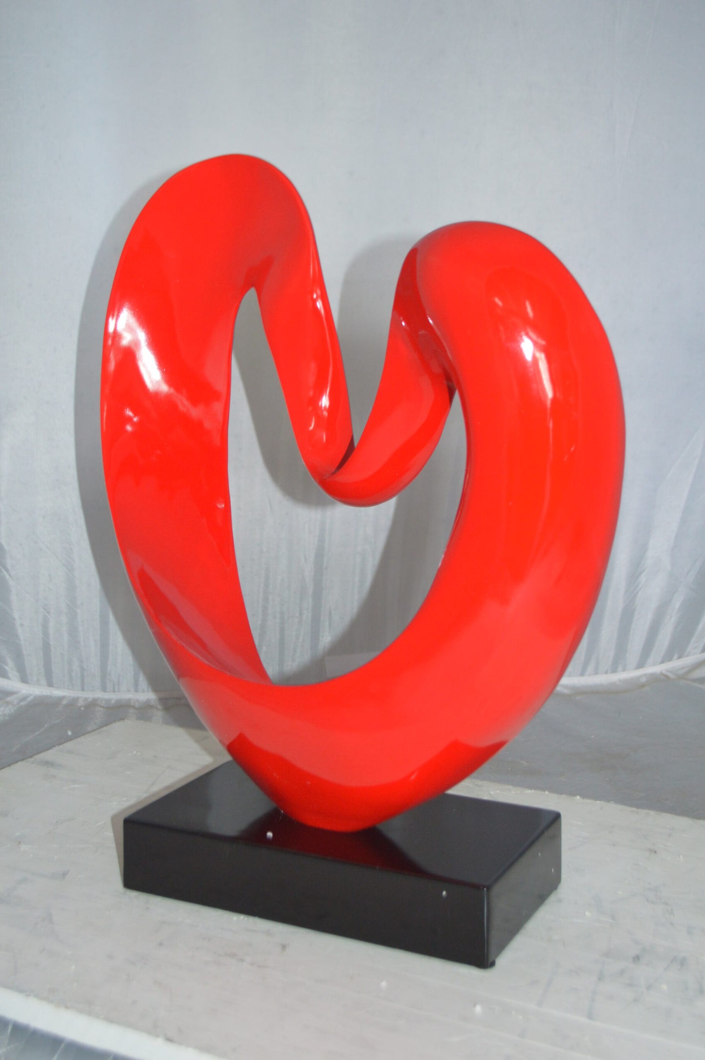 Modern Art Red Love Statue Made of Resin - Size: 19"L x 6"W x 22"H.