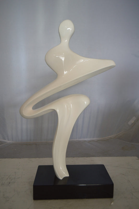 Modern Art Windy Day Resin Statue - Size: 15"L x 6"W x 24"H.