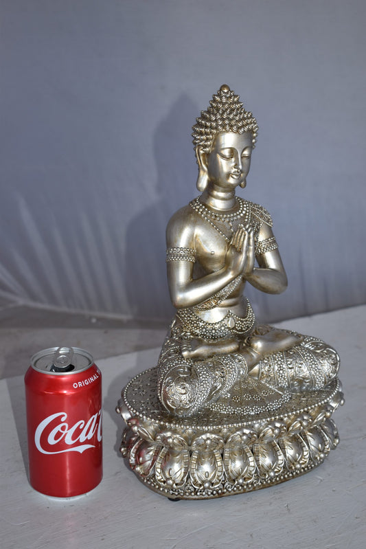 Mediation Buddha Made of Resin Statue Size: 9" x 6" x 14"H