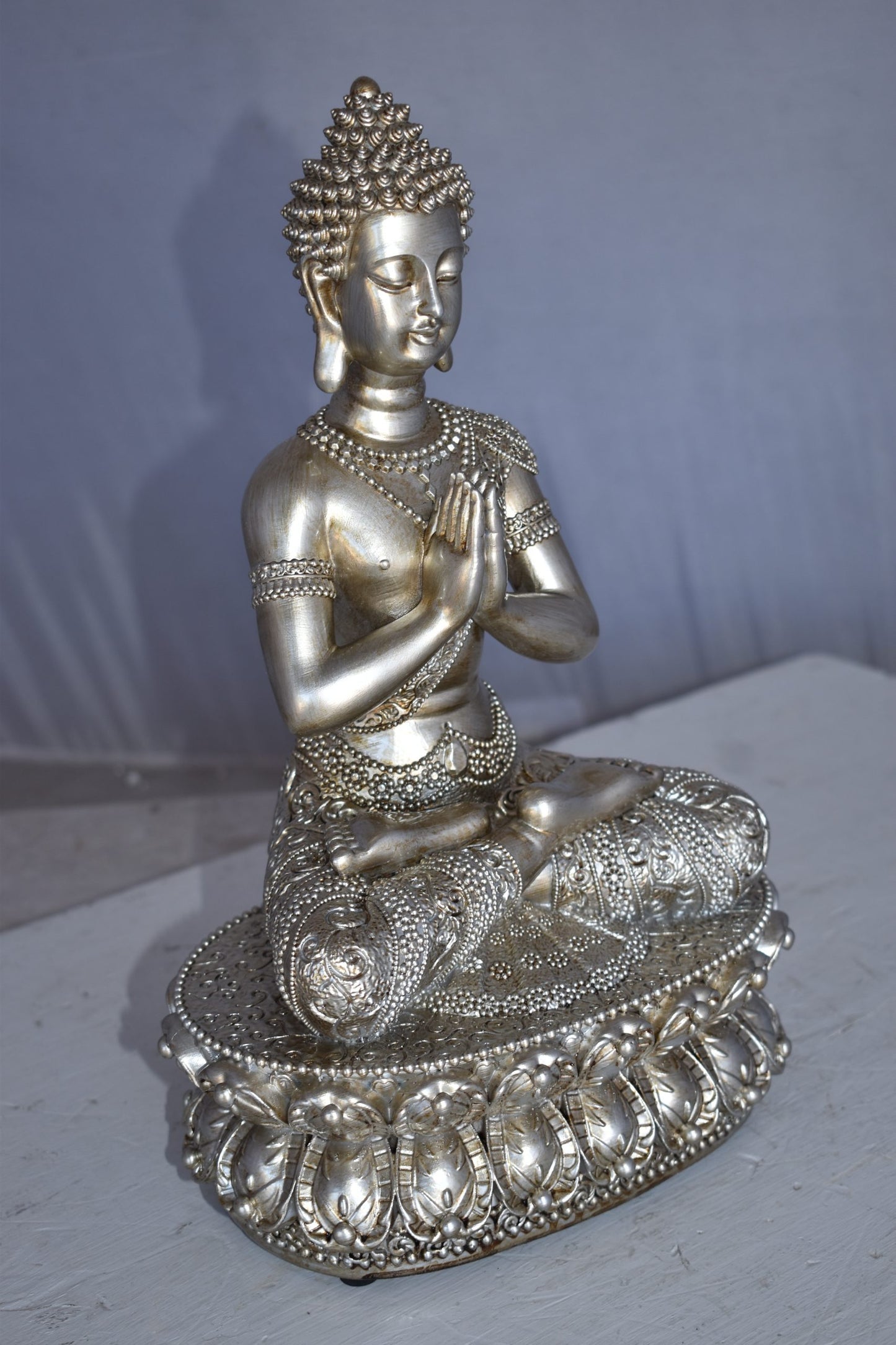 Mediation Buddha Made of Resin Statue Size: 9" x 6" x 14"H