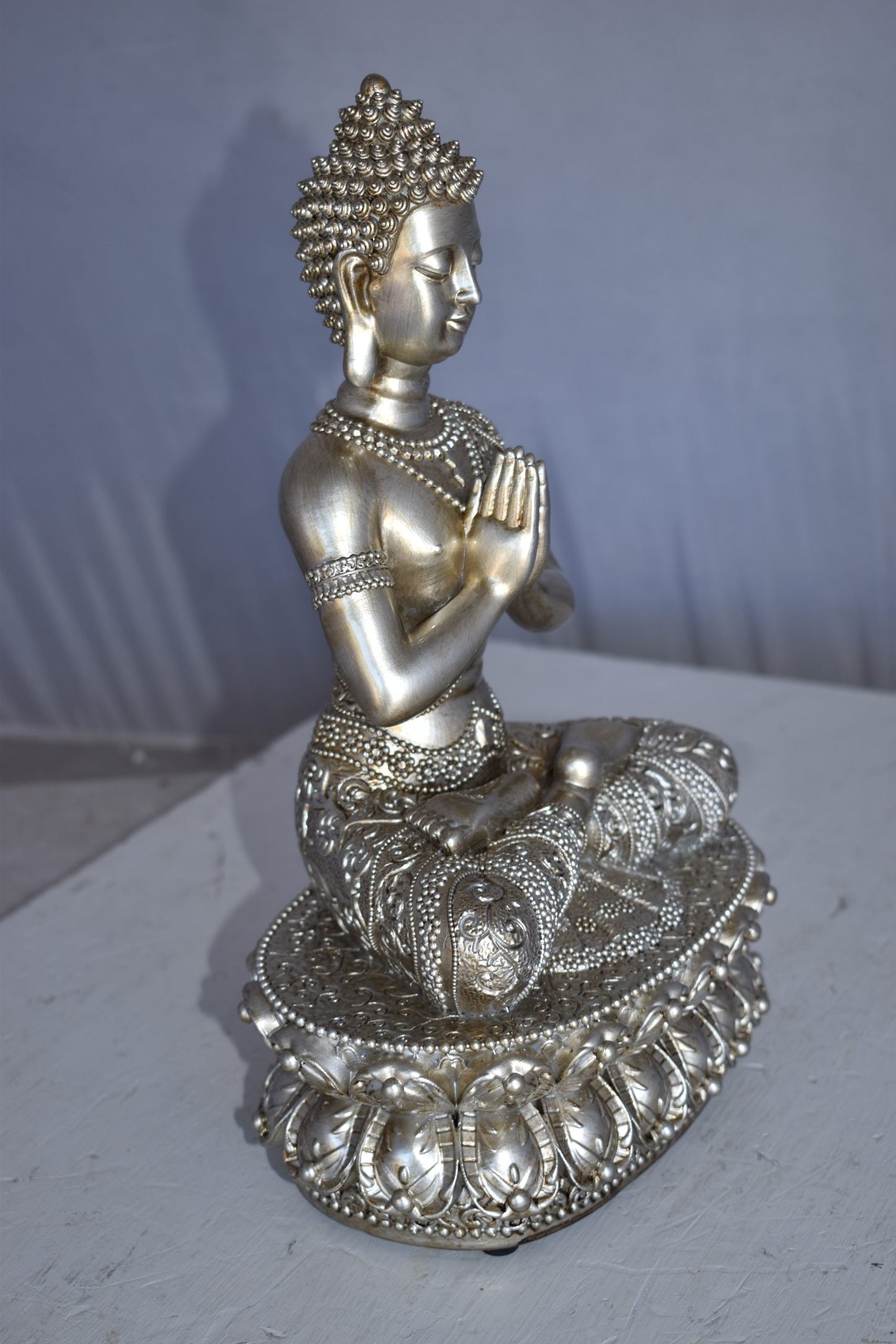 Mediation Buddha Made of Resin Statue Size: 9" x 6" x 14"H
