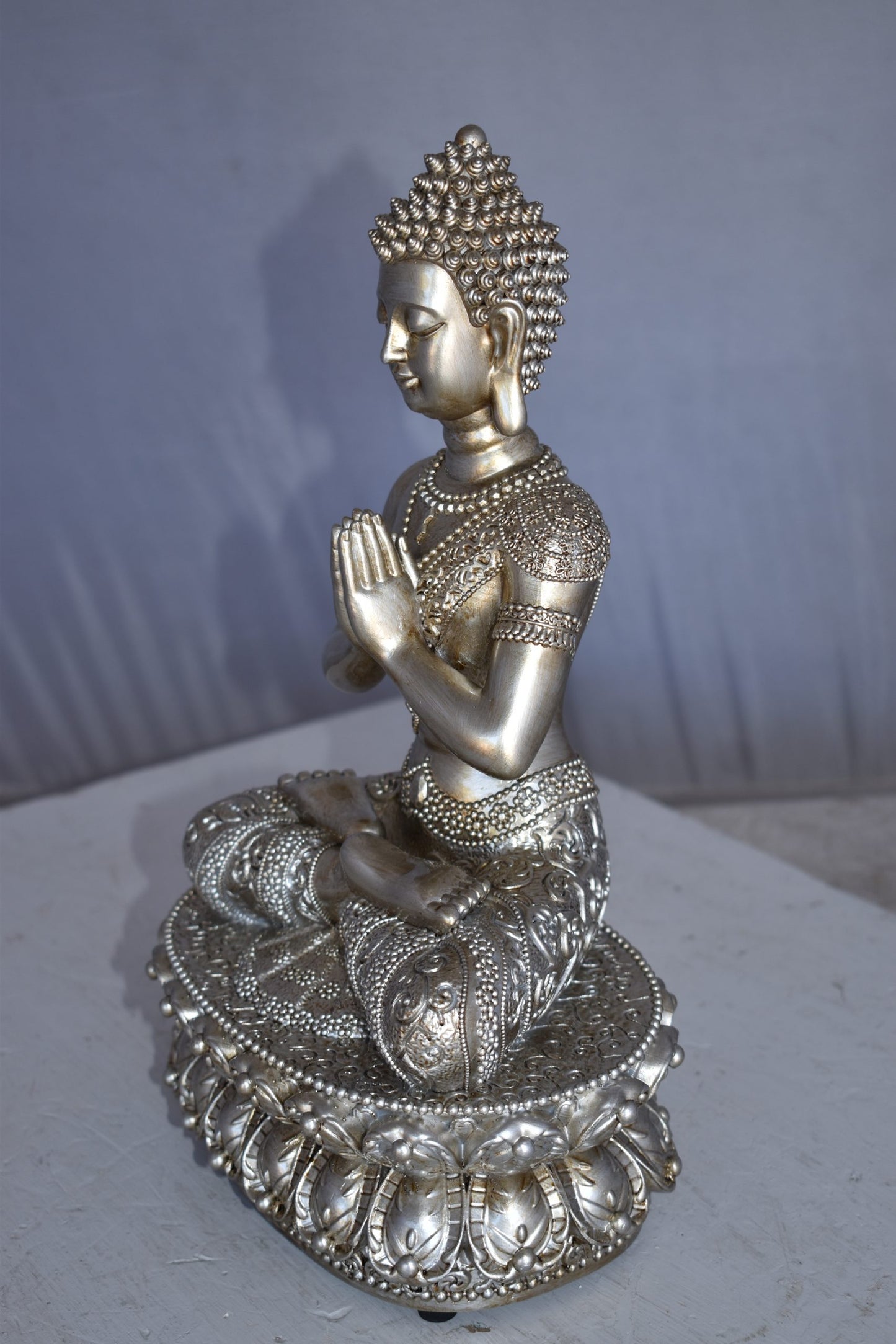 Mediation Buddha Made of Resin Statue Size: 9" x 6" x 14"H