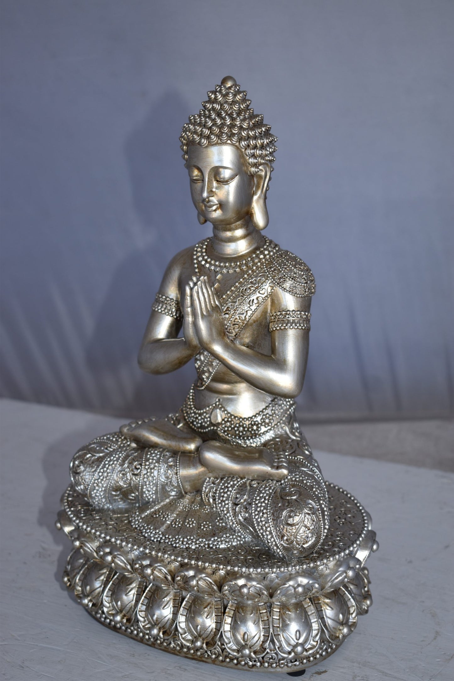 Mediation Buddha Made of Resin Statue Size: 9" x 6" x 14"H