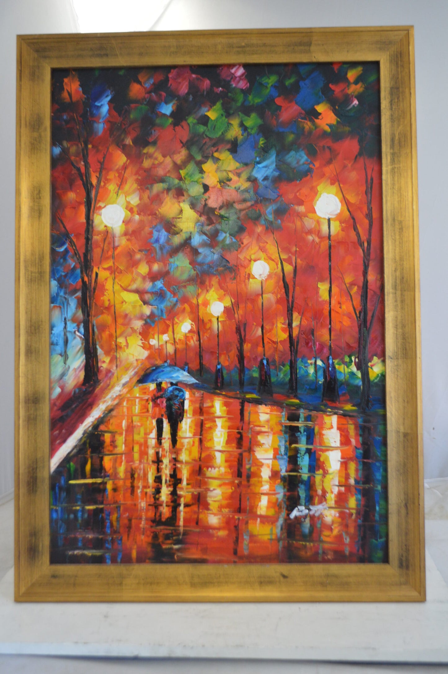 Paris Rain by Painting by unknown - Size: 29"L x 41"W