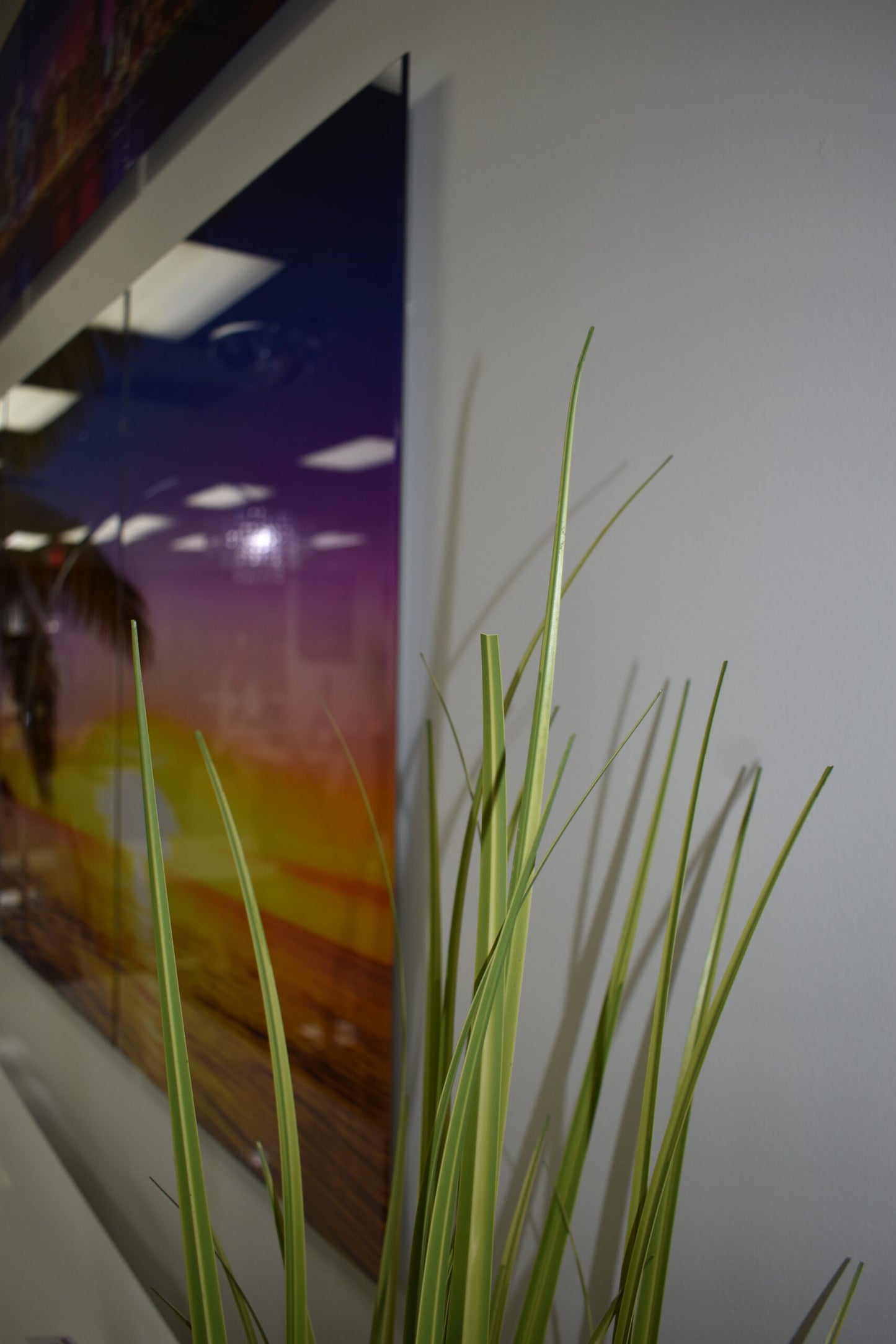 Tropical Sunrise Picture on A Large Three-Piece Acrylic Size: 1" x 78" x 39"H