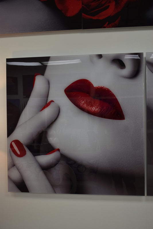 Two-Piece Modern Acrylic Painting of a Sensual Composition 1" x 78" x 39"H