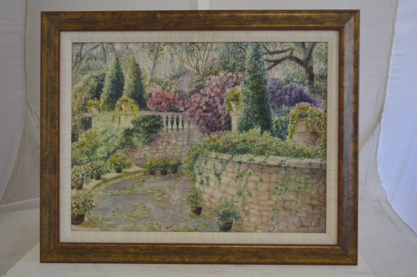 Garden Painting by unknown - Size: 30"L x 24"W