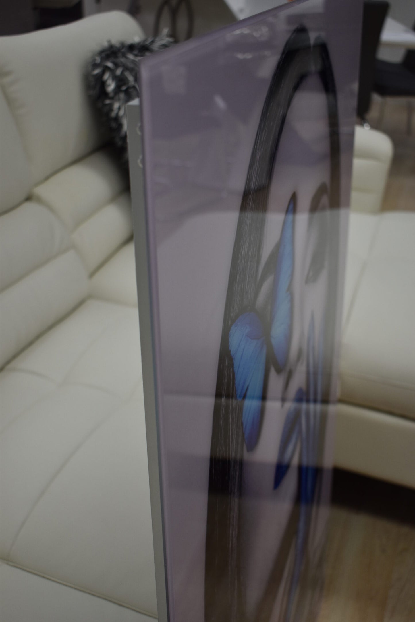 Blue Women Modern Painting on A Large Acrylic - Plexiglass Size: 1" x 31" x 47"H