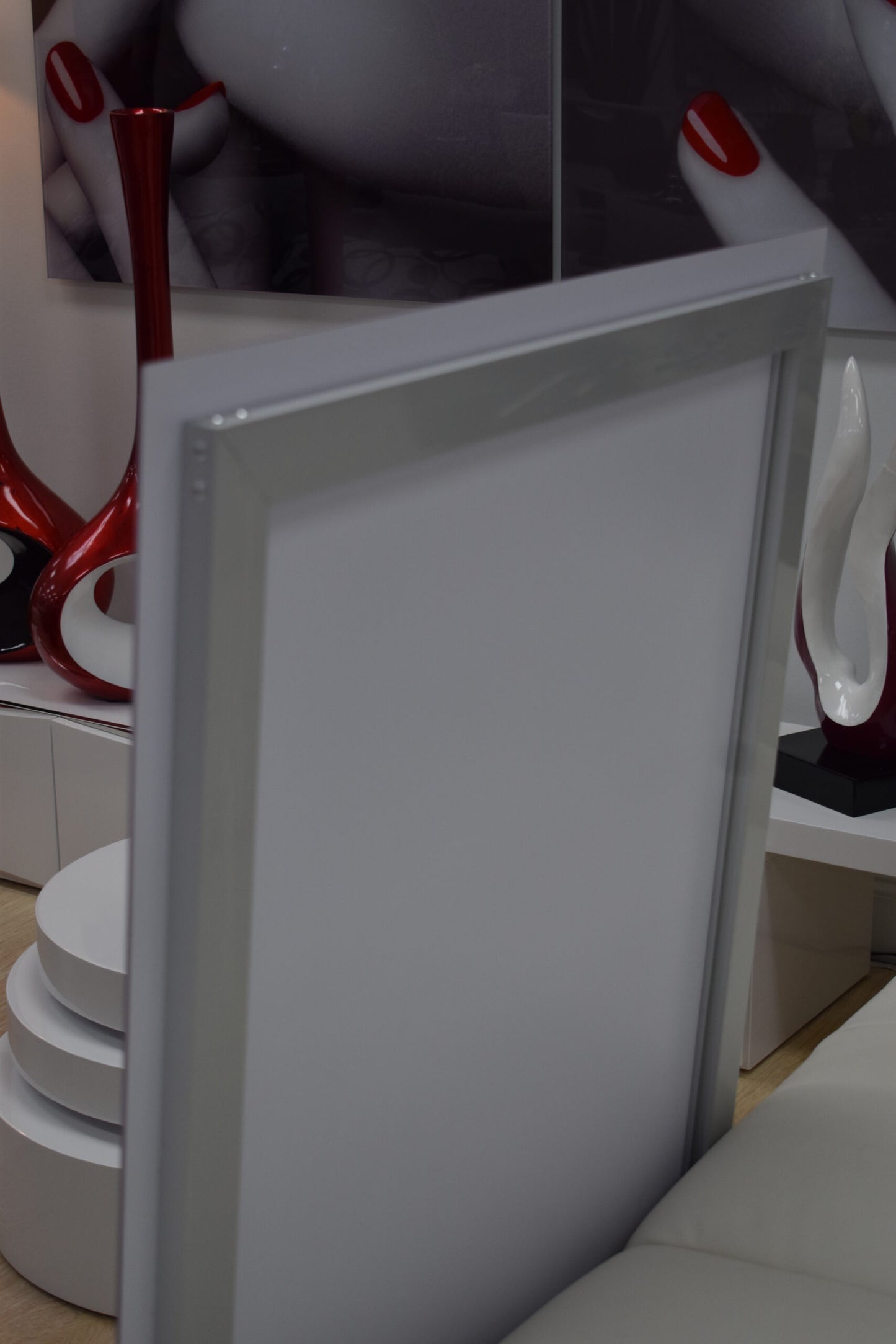 Blue Women Modern Painting on A Large Acrylic - Plexiglass Size: 1" x 31" x 47"H