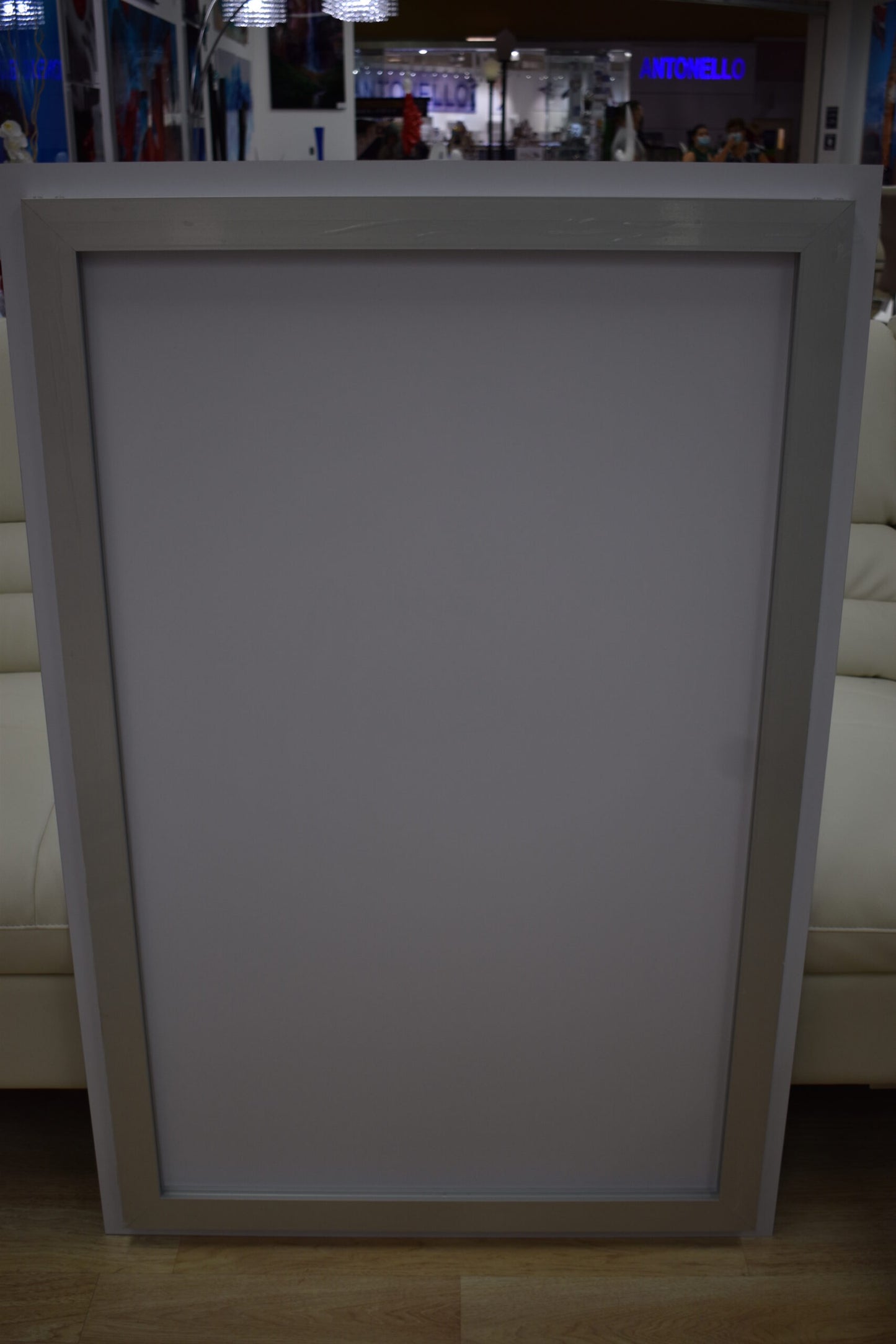 Blue Women Modern Painting on A Large Acrylic - Plexiglass Size: 1" x 31" x 47"H