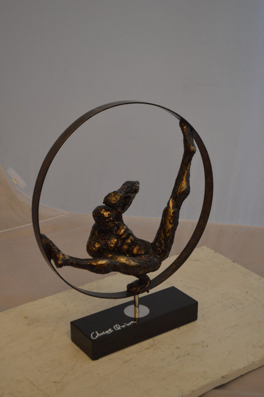 Gymnastic Resin Statue -  Size: 5"L x 17"W x 22"H.