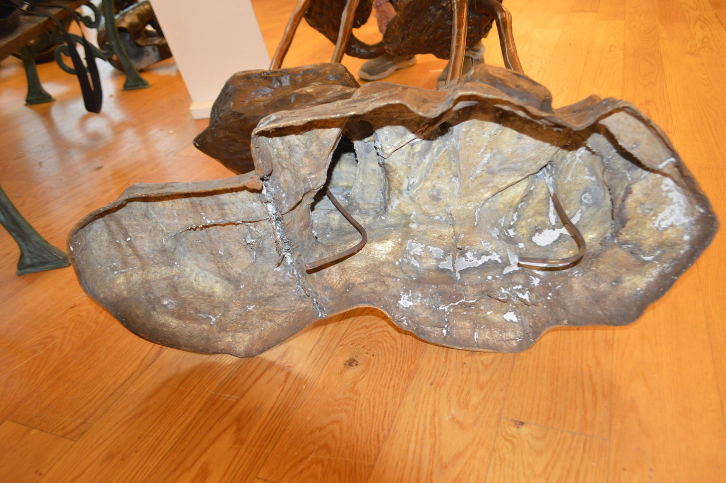 Pair of Flamingos Bronze Statue Fountain - Size: 33"L x 22"W x 60"H.