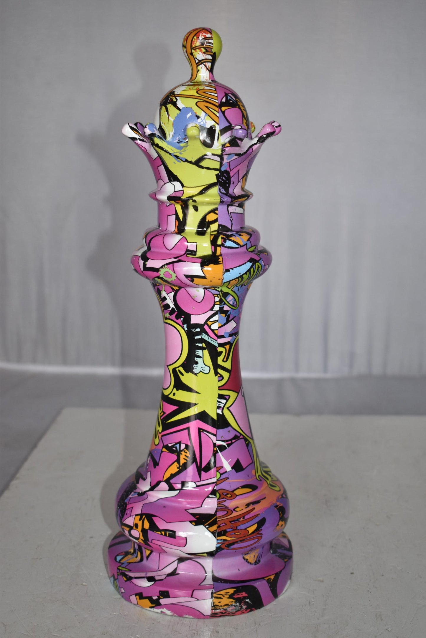 Checkmate Queen Modern Art Giant Graffiti Resin Statue Size: 6" x 6" x 19"H