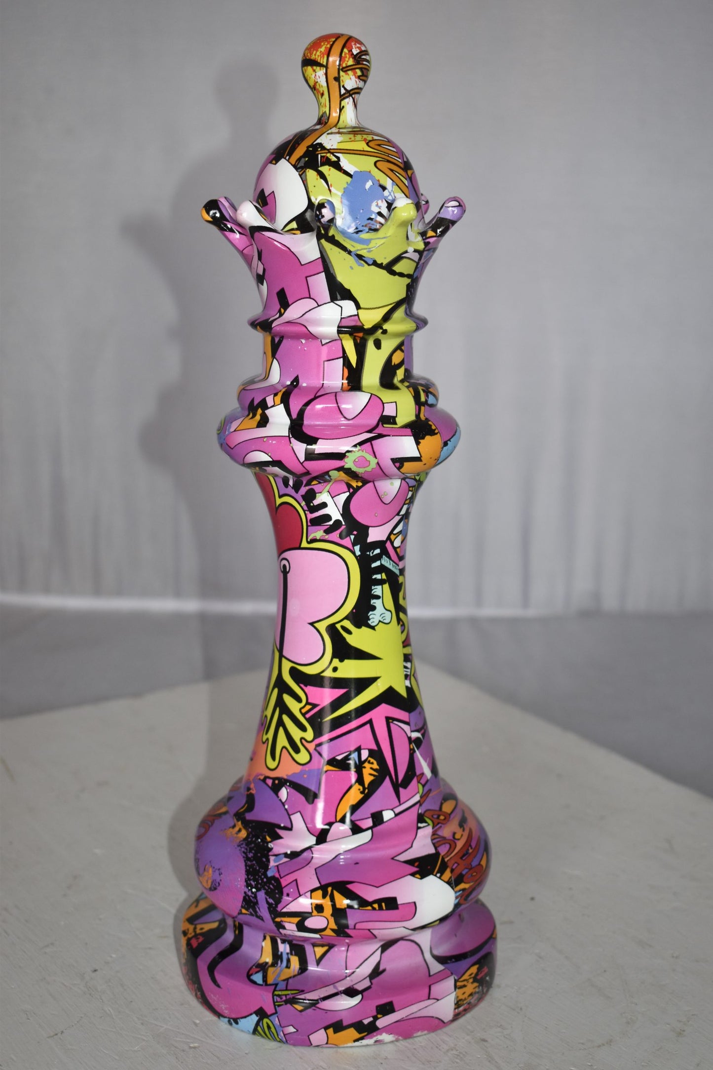 Checkmate Queen Modern Art Giant Graffiti Resin Statue Size: 6" x 6" x 19"H