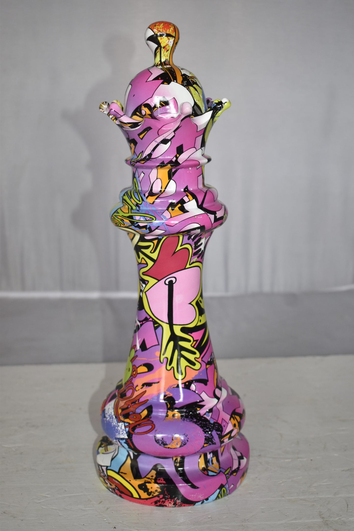 Checkmate Queen Modern Art Giant Graffiti Resin Statue Size: 6" x 6" x 19"H
