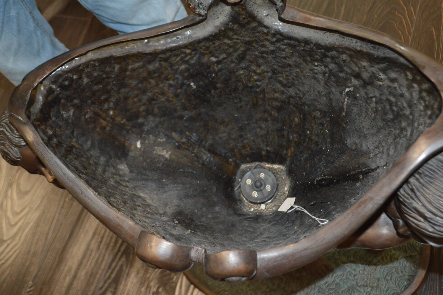 Two Kids Holding a Pot Bronze Statue Fountain -  Size: 28"L x 17"W x 29"H.