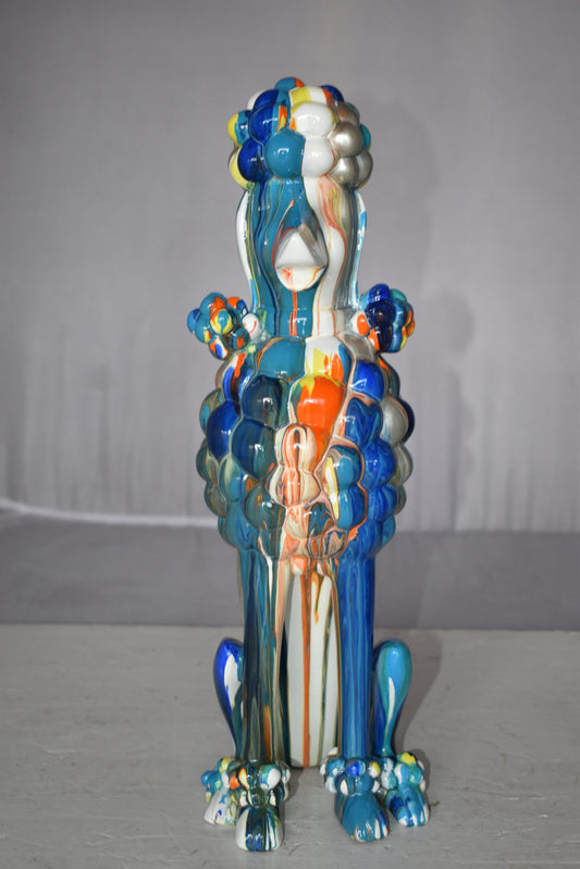 Modern Art of a Graffiti Standard Puddle Made of Resin Size: 8" x 6" x 17"H